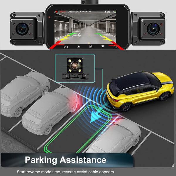 4 Channel Dashcam for Cars WiFi FHD 1080P Night Vision Loop Recording Kit - stepyours.com