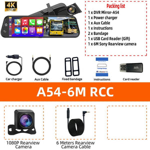 4K Car DVR Touch Screen Dash Cam CarPlay Android Auto Night Vision - stepyours.com
