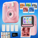 Color Printing Thermal Print Kids Instant Camera 32GB 1080P Digital Gift - stepyours.com