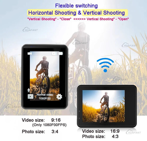 Adventure Ready Action Camera 5K 4K60FPS Dual IPS Touch LCD Waterproof 30M - stepyours.com