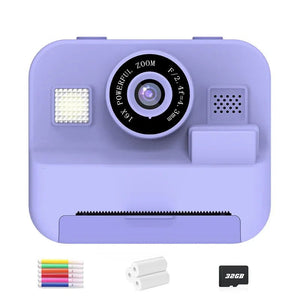 Educational Thermal Instant Print Camera 32GB Card 1080P For Kids Learning - stepyours.com