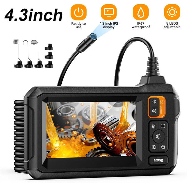Industrial Endoscope Camera 4.3 Inch IPS Screen 1080P IP67 Waterproof Borescope - stepyours.com
