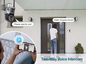 V380 Pro Solar Security Camera - Dual Lenses 8MP 4K PIR Night Vision Outdoor - stepyours.com