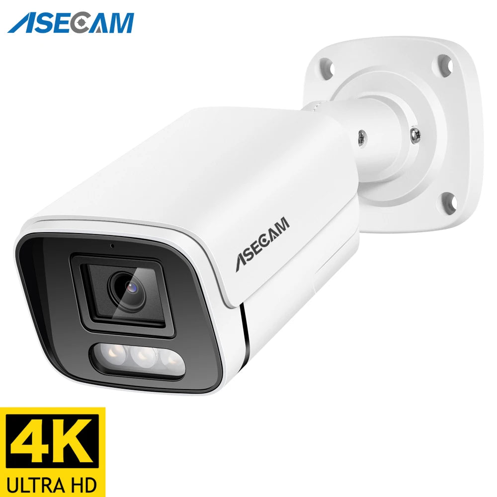 8MP 4K IP Camera Outdoor PoE H265 Security Bullet - Color Night Vision