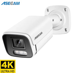 4K 8MP IP Camera Outdoor PoE H265 ONVIF Audio Bullet CCTV Color Night Vision - stepyours.com