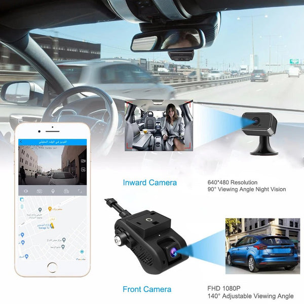 JIMIMAX 4G Dash Cam Front and Rear JC400A WIFI Hotspot GPS Live Stream App - stepyours.com