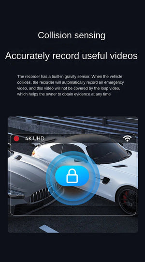 4K Quad Camera Hidden Dash Cam With App Night Vision Motion Detection Parking - stepyours.com