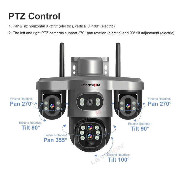 LS Vision 20MP Solar WiFi Surveillance Camera V380 Pro 10X Optical Zoom Outdoor - stepyours.com
