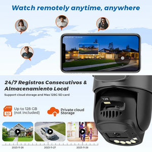5K 10MP Dual - Lens WiFi PTZ Outdoor Camera - AI Auto Tracking - stepyours.com