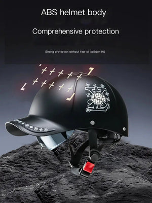 Cafe Racer Baseball Cap Half Helmet — product view 2