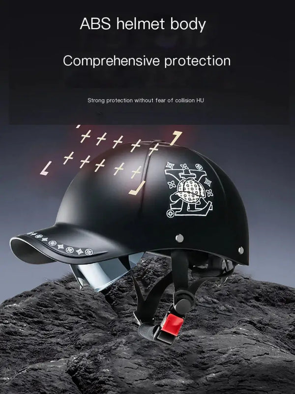 Cafe Racer Baseball Cap Half Helmet — product view 2