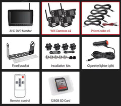 GreenYi 7 Inch 1280x720 AHD Wireless Truck DVR Monitor With Night Vision Camera - stepyours.com