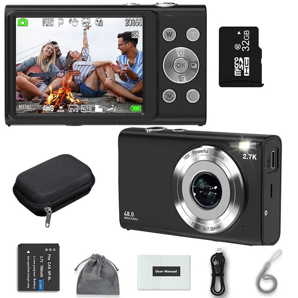 4K Autofocus Vlogging Camera 42MP With Two Point Eight Inch Screen Camcorder - stepyours.com