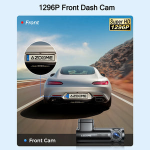 AZDOME 1296P WiFi Dash Cam Night Vision Loop Recording GSensor Parking Monitor - stepyours.com