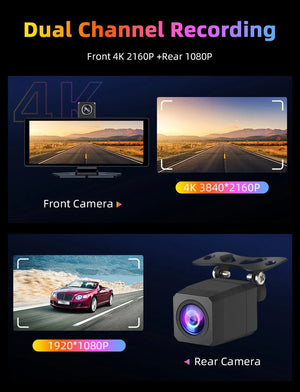 4K Dash Cam With Wireless CarPlay Android Auto GPS 7 Inch Or 10.26 Inch - stepyours.com