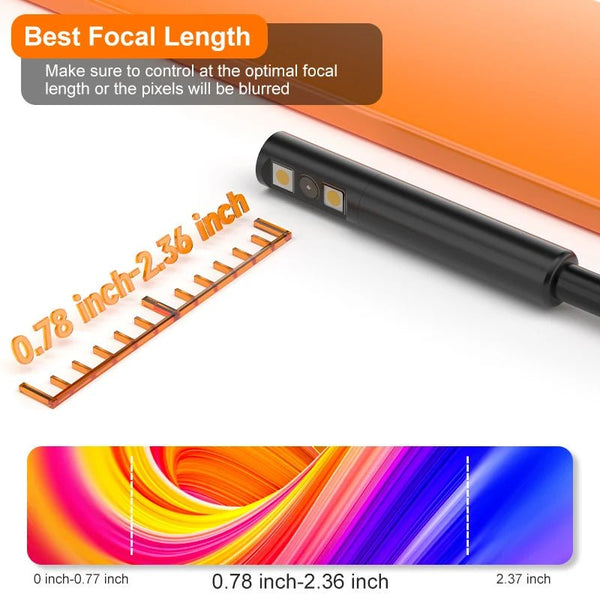Four Point Three Inch Industrial Endoscope Camera 1080P HD 50m Rigid Cable - stepyours.com
