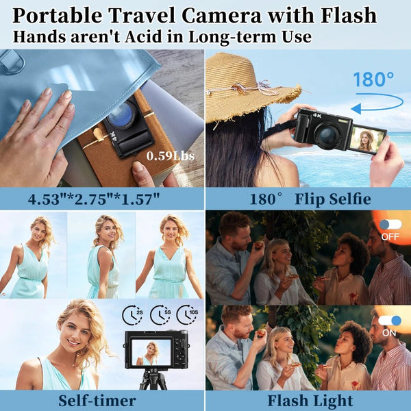 4K Digital Camera For Photography And Video Autofocus 48MP Vlogging Camera - stepyours.com