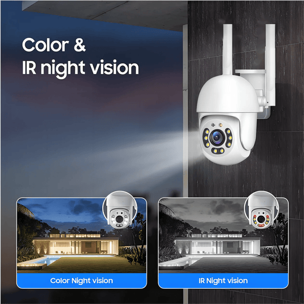 Tuya 4MP PTZ Outdoor WiFi Security Camera - IP66 Weatherproof and AI Alerts - stepyours.com