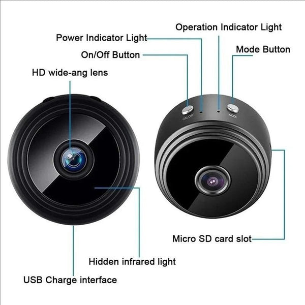 A9 WiFi Mini Camera - 1080P Wireless Baby and Pet Monitor for Infants and Pets - stepyours.com
