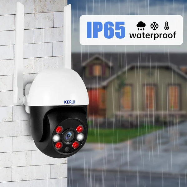 KERUI Outdoor PTZ WiFi Security Camera - 8MP UHD Tuya AI Detection Hooks - stepyours.com