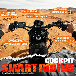 ESKUTE NOVA Beast Electric Dirt Bike for Adults & Teens, 5500W Peak Mid-Drive Motor, 50 MPH Top Speed, 60V 27Ah Battery, Hydraulic Brakes, Nitrogen-Filled Suspension