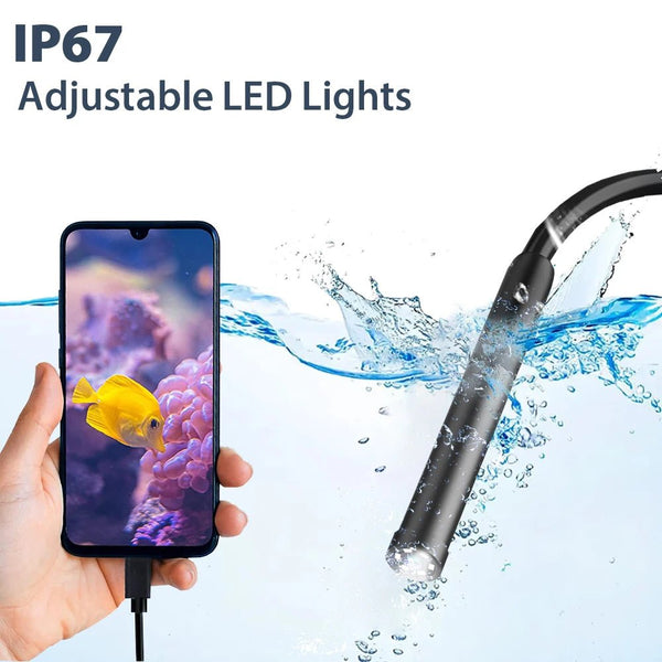 KERUI 2MP Industrial Endoscope Camera - Dual Lens, IP67 Waterproof, Type - C Ready - stepyours.com