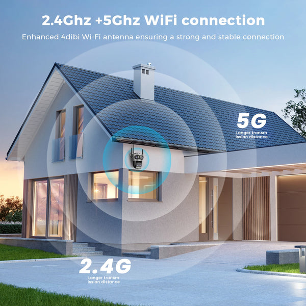 20MP Outdoors WiFi PTZ Security Camera - AI Human Detection and 10X Zoom Hooks