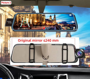 EACE 2.5K Mirror Dash Cam For Car Touch Screen With GPS WiFi 1440P Parking DVR - stepyours.com
