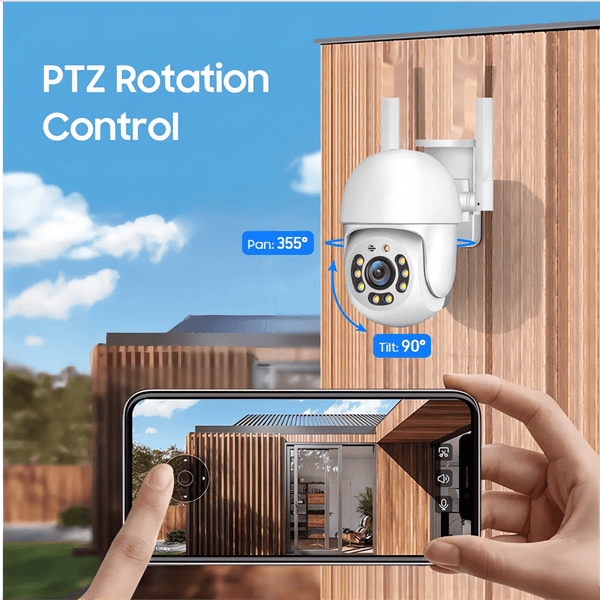Tuya 4MP PTZ Outdoor WiFi Security Camera - IP66 Weatherproof and AI Alerts - stepyours.com