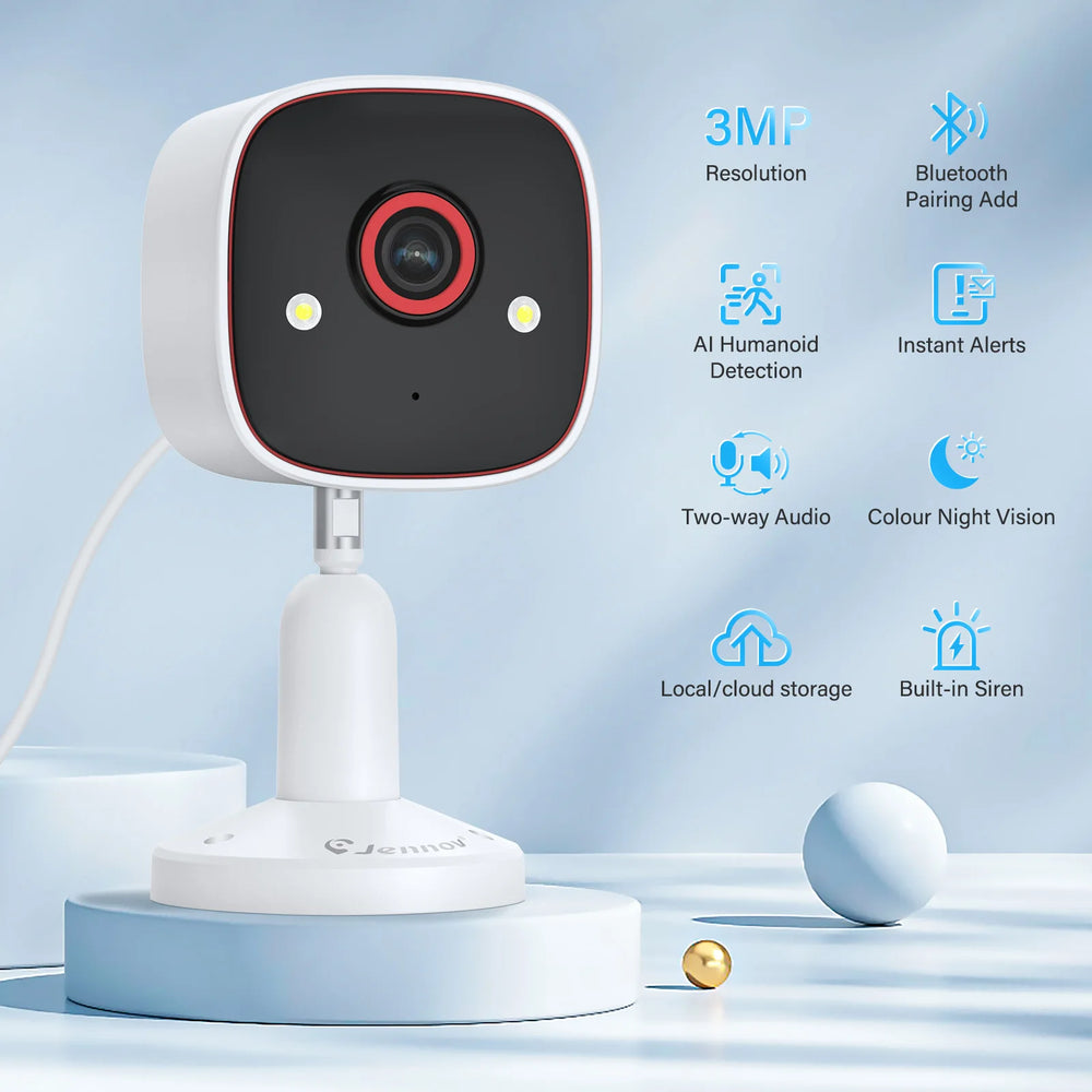 Jennov 2K HD Wireless Security Camera Color Night Vision IP66 Weatherproof - stepyours.com