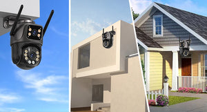 SmartVision 4K 8MP Outdoor WiFi PTZ Camera AI Auto Tracking Dual Lens by stepyours.com