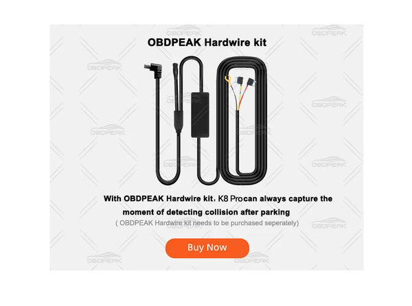 OBDPEAK K8 Pro Dash Cam Front 5K Rear 1080P CarPlay Android Auto 11.3 AI Screen - stepyours.com