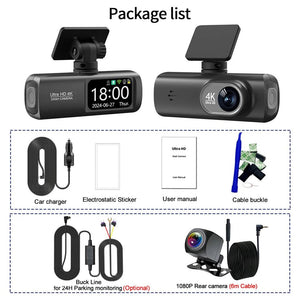 Soam Dash Cam 4K Plus Dual Channel GPS WiFi Front 4K Rear 1080p - stepyours.com