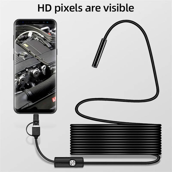 KERUI 3In1 Endoscope Camera For Android And PC With 7mm IP67 Waterproof - stepyours.com