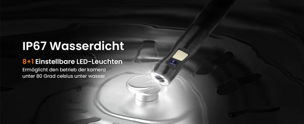 Lafoch S10 360 Degree Rotating Dual Lens Endoscope - 3.9mm Probe, 5 Inch IPS - stepyours.com