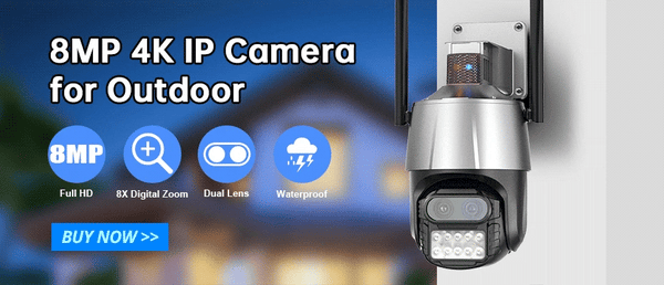 Kerui 5MP 8MP 4K Mini WiFi IP Camera - Tuya Auto Tracking Indoor Security Hooks - stepyours.com
