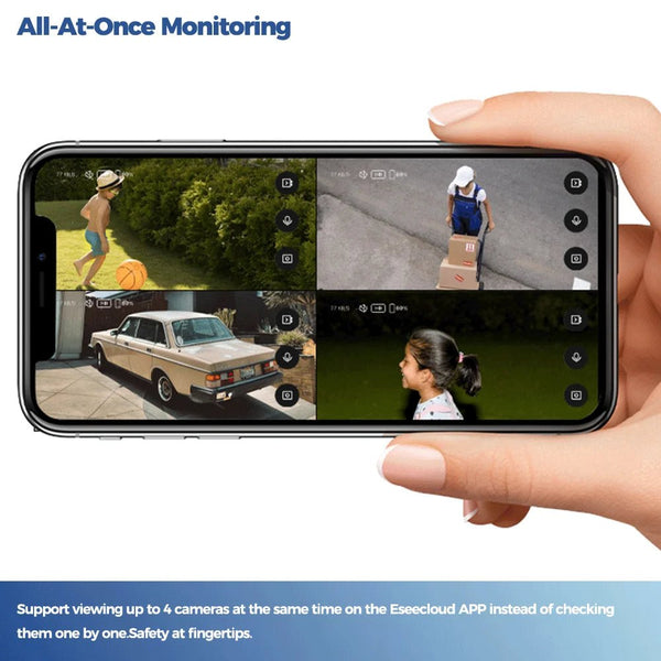 ALEVIO Solar Outdoor Camera - 2.5K Video, AI Detection And Color Night Vision - stepyours.com
