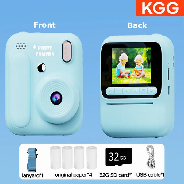 Color Printing Thermal Print Kids Instant Camera 32GB 1080P Digital Gift - stepyours.com