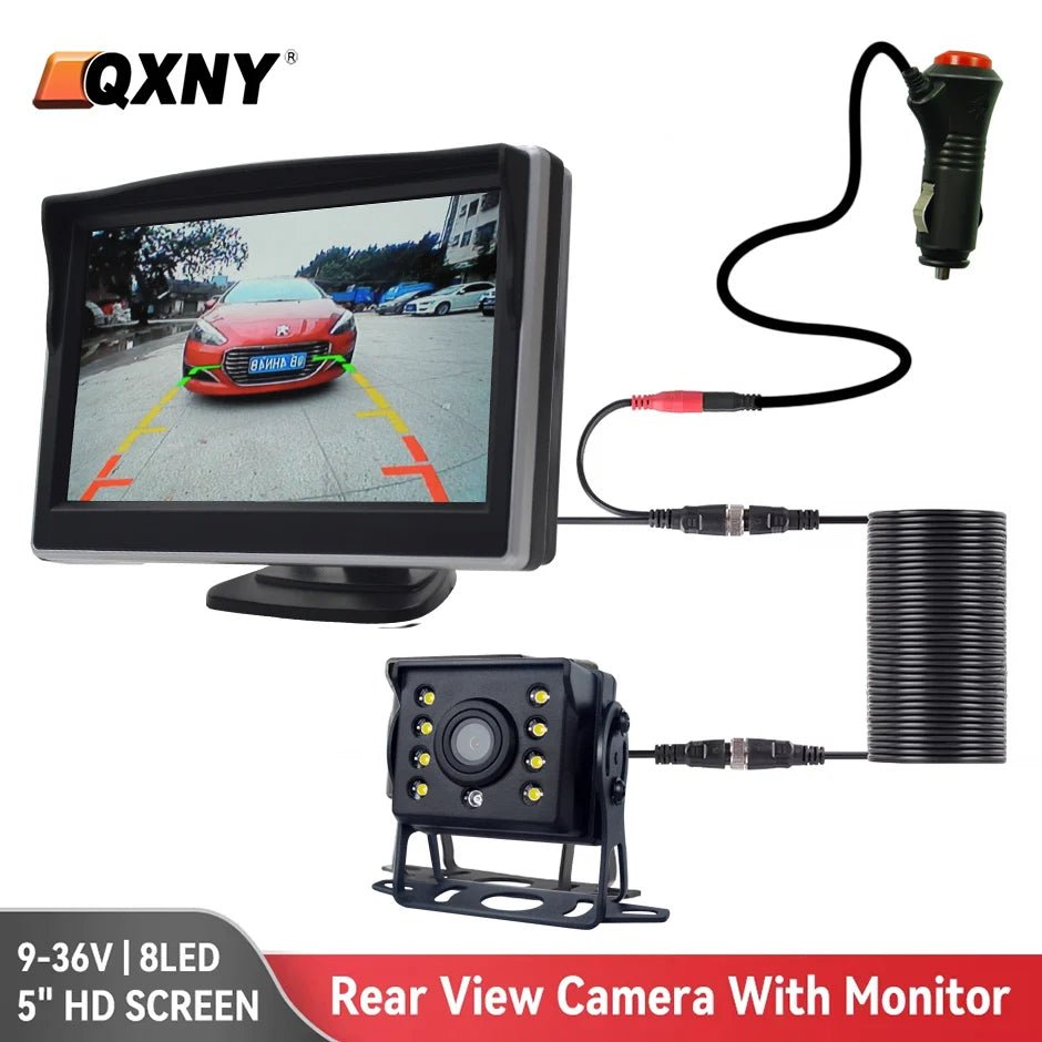 HC Rear View Backup Camera With Monitor For Truck 24V Night Vision 5 Inch Screen - stepyours.com
