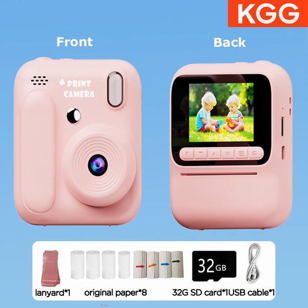 Kids Color Printing Instant Camera 32GB 1080P Digital Photo Video Gift - stepyours.com