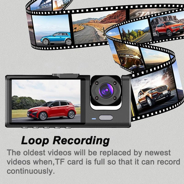 1080P Car Dash Cam 2 To 3 Camera Front And Rear Video Recorder Night Vision - stepyours.com