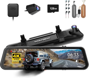 WOLFBOX G900 Dash Cam 4K Front 2.5K Rear GPS Voice Control 5GHz WiFi - stepyours.com