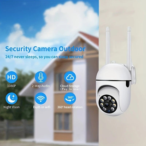 1080P Wireless Security Camera With Color Night Vision 2 Way Audio Pan Tilt Zoom - stepyours.com