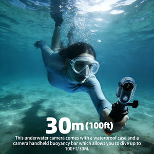 POV Magnetic 4K Waterproof Action Camera With WiFi For Helmet Bike Vlog - stepyours.com