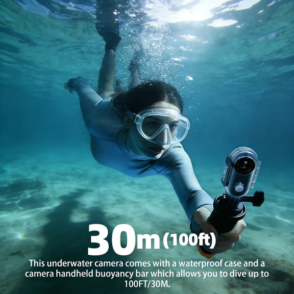 POV Magnetic 4K Waterproof Action Camera With WiFi For Helmet Bike Vlog - stepyours.com