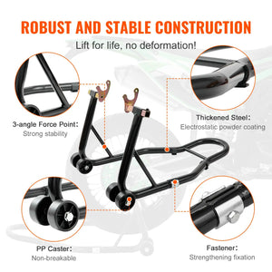 Heavy-Duty Motorcycle Fork & Wheel Stand Set — product image 6