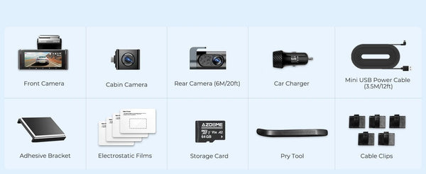 AZDOME M550 Pro 4K Dash Cam WiFi GPS Night Vision Parking Monitor Rear Camera - stepyours.com