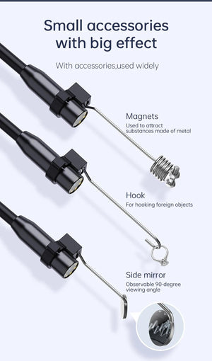 Industrial Endoscope Camera 4.3 Inch IPS Screen 1080P IP67 Waterproof Borescope - stepyours.com