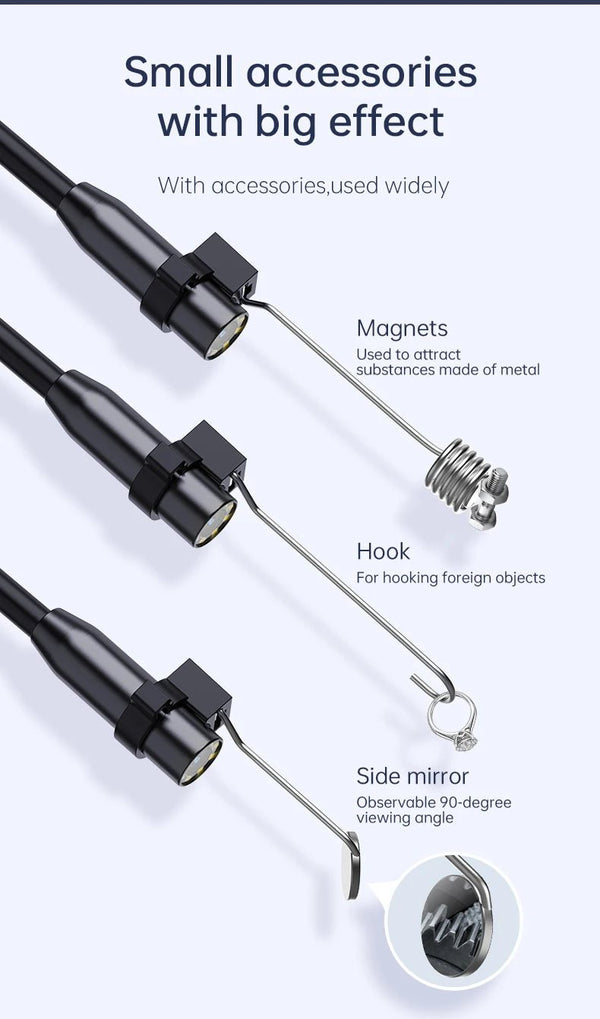 Industrial Endoscope Camera 4.3 Inch IPS Screen 1080P IP67 Waterproof Borescope - stepyours.com