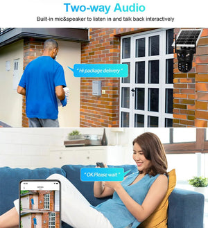 KERUI Outdoor Solar - Powered Dual - Lens Security Camera - 6MP 4G WiFi CCTV - stepyours.com